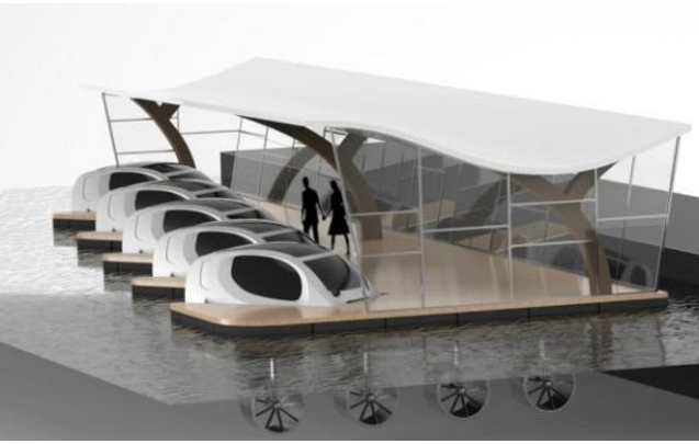 sea bubbles flying water taxis