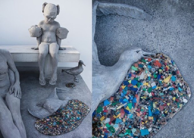 art piece London plastic pollution2