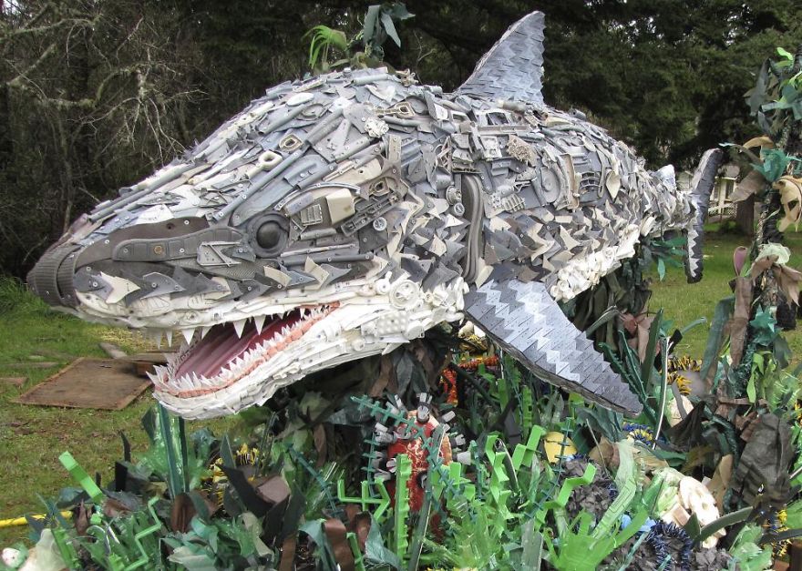 plastic waste shark